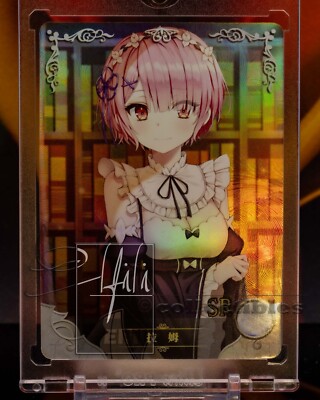Ram - Re:Zero - SSR - NS-07-047- Doujin Card - Holo Foil Waifu Anime TCG