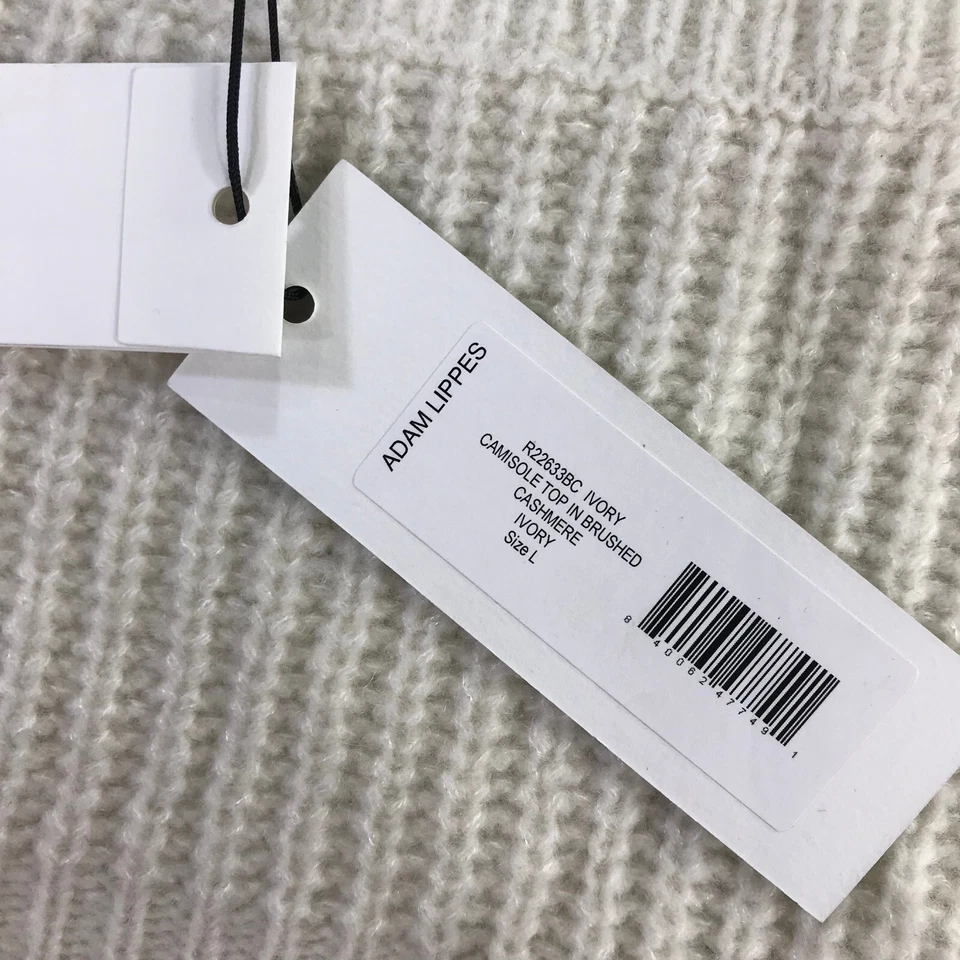 Adam Lippes Top Womens Large Ivory Cashmere Sleeveless Casual Ladies Foto 2 de 4