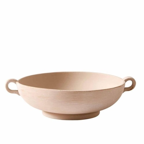 Ceramic Low Stone Distressed Bowl Handmade Indoor Decorative Centerpiece New - Picture 7 of 7