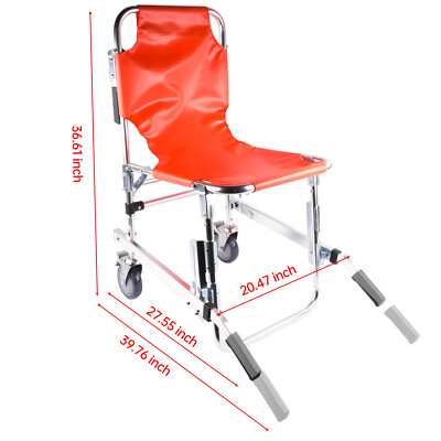 EMS Stair Chair Medical Emergency Evacuation Lifting Climbing Wheelchair 2 wheel