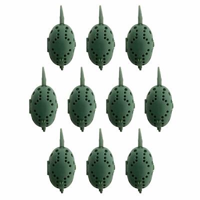 10 x Inline Muschelschale Maden Maden Feeder Angeln Feeder 15g oder 30g  