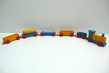 PETIT TRAIN   BOIS  LAQUÉ  Lg TOTALE 66 cm     BON ÉTAT   