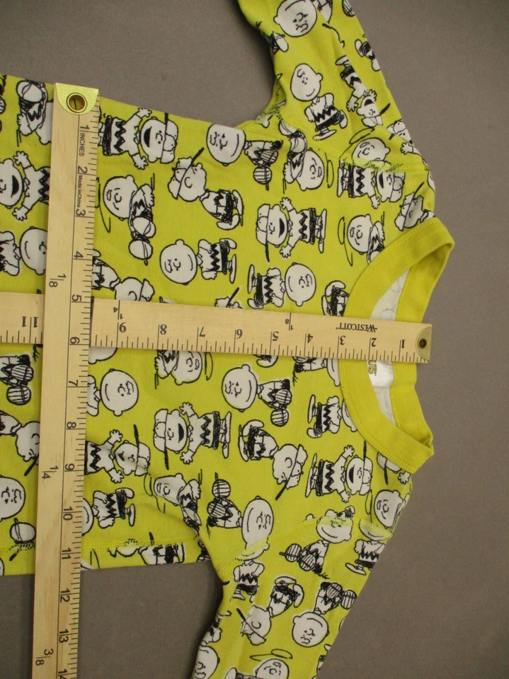 Top de pijama Hanna Andersson talla M niños 100 % algodón orgánico manga corta cacahuetes 5BL9 Foto 3 de 4