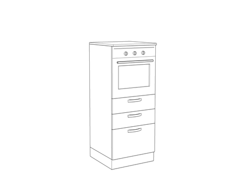 MOBILE COLONNA FORNO CUCINA BIANCO H 96 X L 60 X 56 CM ESCLUSO  CASSETTI,ANTE | eBay