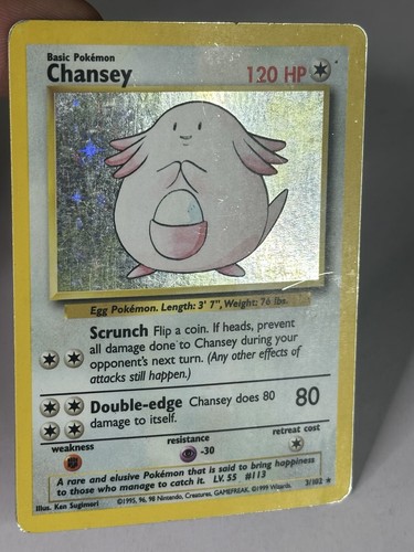 Chansey 3/102 Holo Rare Base Set - Pokemon Card WOTC - Picture 2 of 14