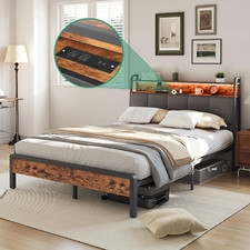 Queen Size Bed Frame, Queen Bed Frame with Headboard, Metal Bed Frame Queen Size