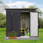 Metal garden sheds 4ftx6ft outdoor storage sheds black without inner Foundation