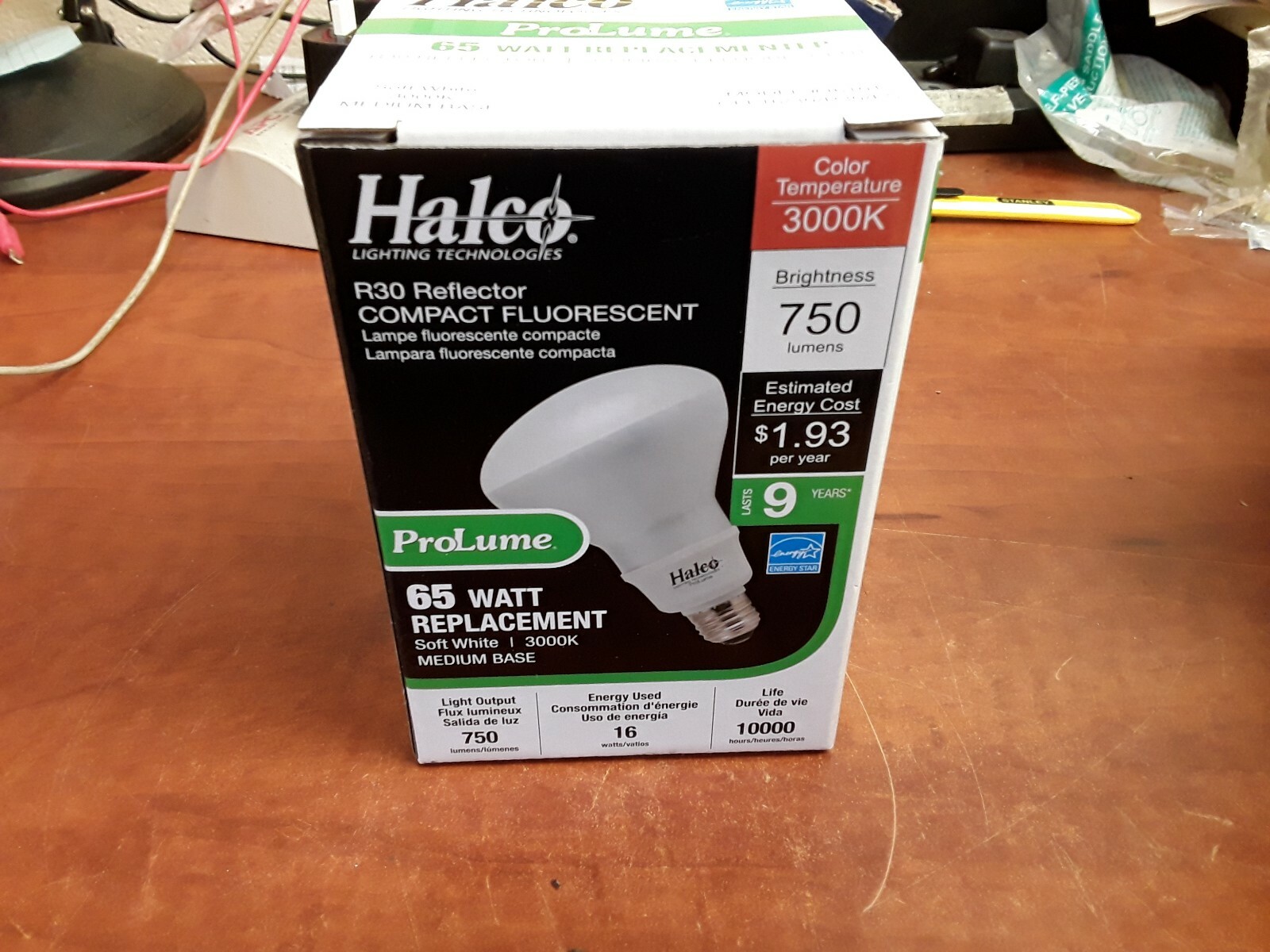Halco ProLume Lighting 65W R30 Reflector Compact Fluorescent Bulb M/N