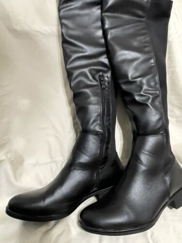 NEW Henry Ferrera Women's Over The Knee Riding Boots - Black - Size: 7 1/2 - Picture 2 of 9