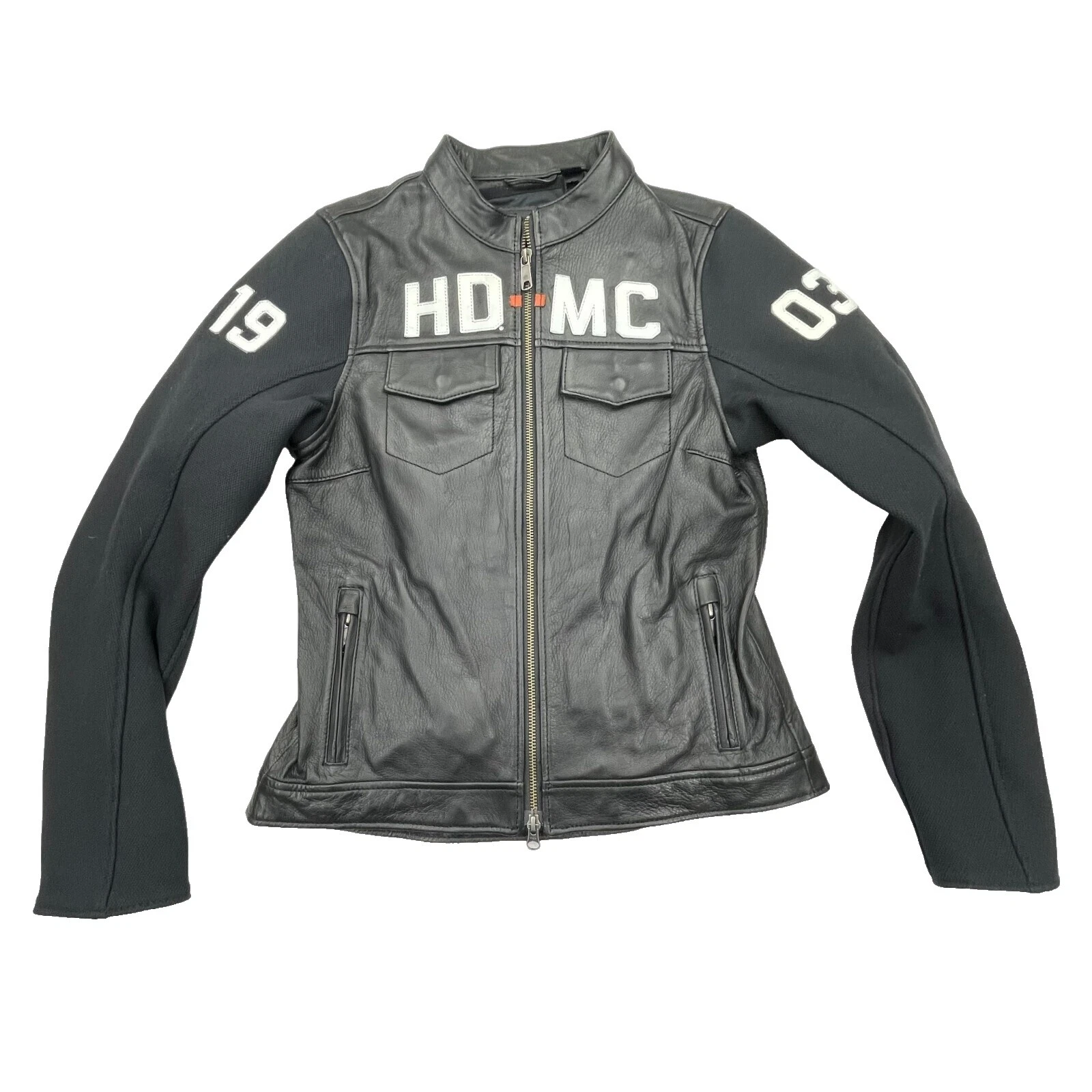 Tops femininos de couro liso Harley-Davidson