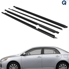 4X Car Outside Window Weatherstrip Moulding Trim For Toyota Corolla 2009-2012