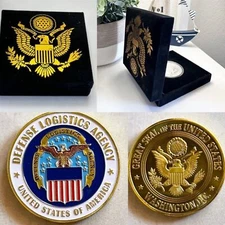 United States Defense Logistics Agency Challenge Coin With Special Velvet Case