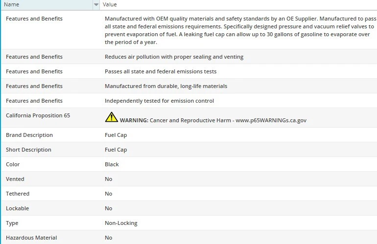 MotoRad MGC844 Fuel Tank Cap for BMW Z4 2019-2021 L4-2.0L - Image 2 of 4