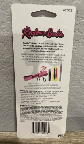 Revlon x Barbie Manicure Essentials Kit Limited Edition Clippers File Pink New - Picture 2 of 2