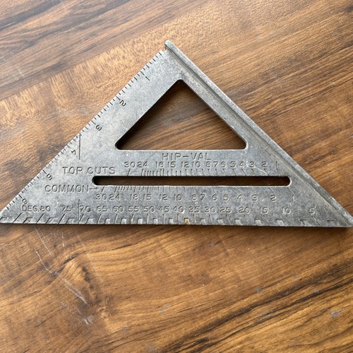 Vintage 1987 Swanson 7” Speed Square Carpenter Woodworking USA Tool Aluminum - Picture 2 of 9