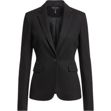 Rag  Bone New York Womens Black 100 Wool Single Button Blazer Jacket Size 4