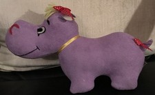 Dakin Dream Pets purple hippopotamus Hippo sueded