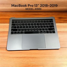 13" MacBook Pro A1989 2018-2019 Palmrest Keyboard Touchpad Silver Genuine TESTED