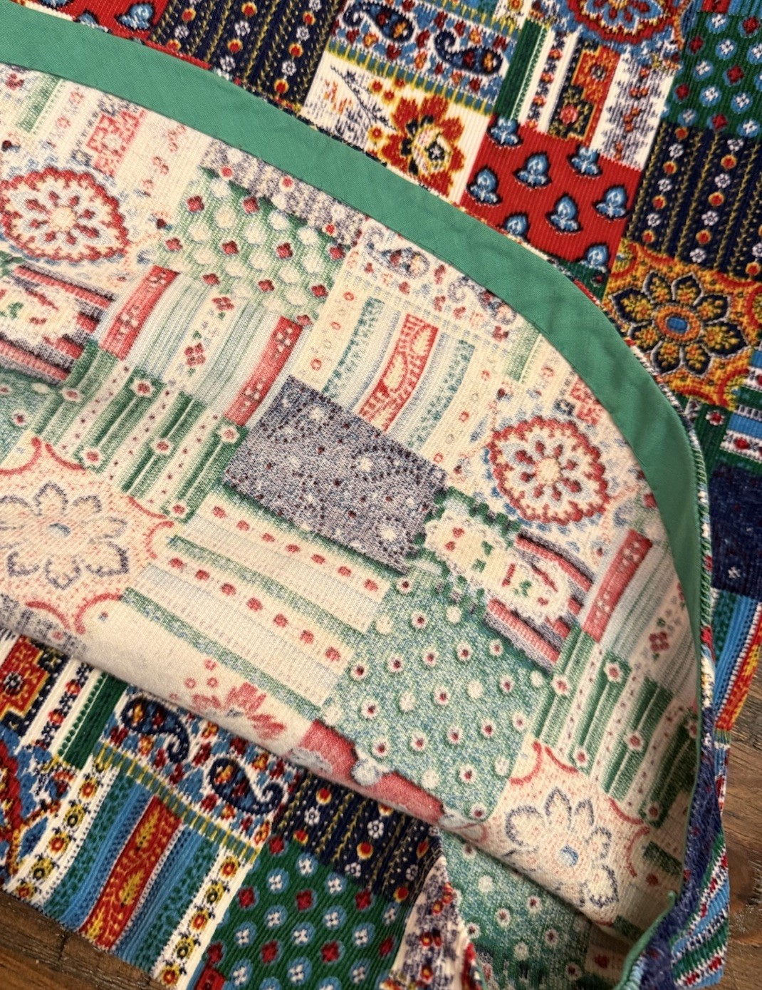 Vintage Patchwork Corduroy Button Down Shirt Boho… - image 6