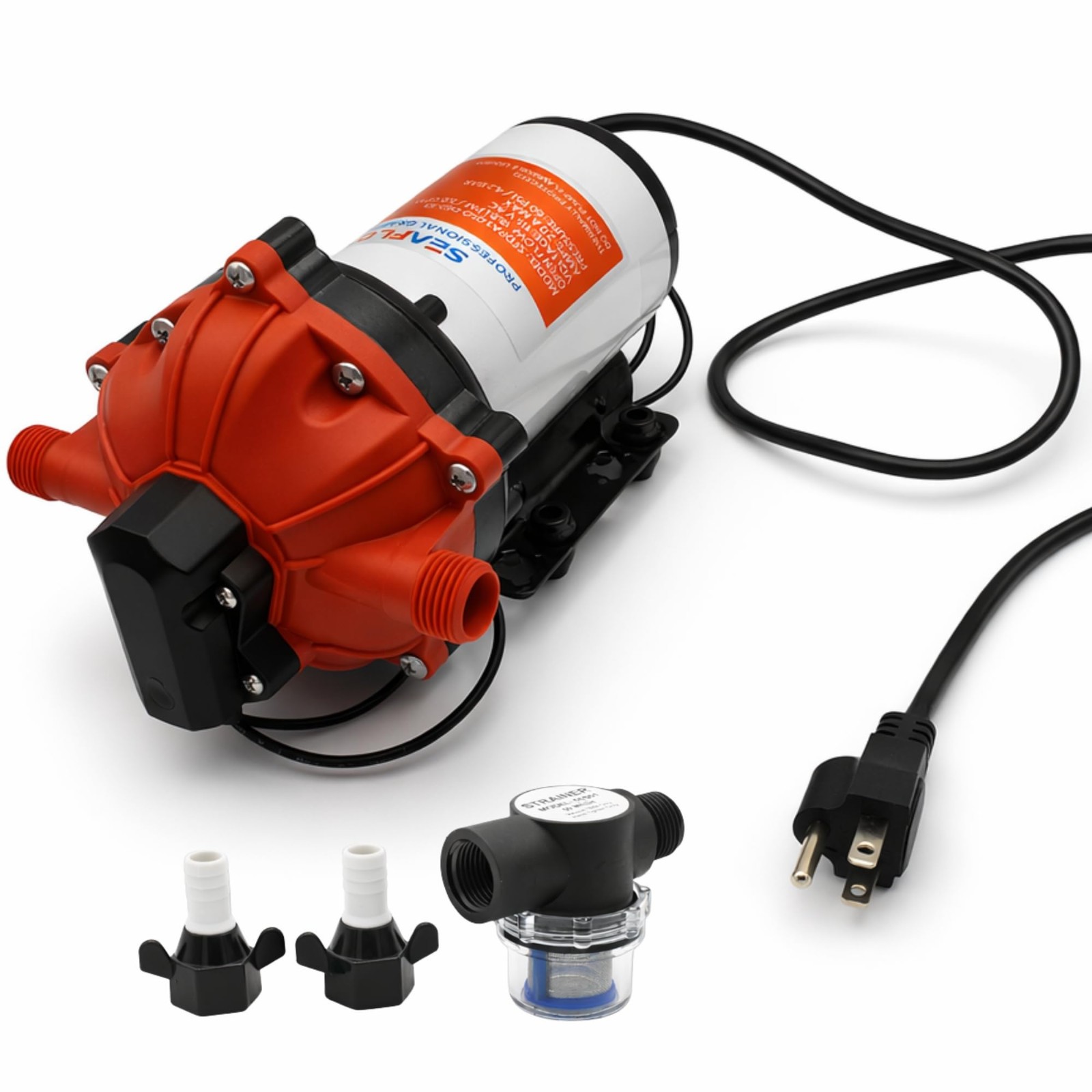 SEAFLO 55 Series 115V AC Automatic Demand Diaphragm Pump – 5.0 GPM, 60 PSI