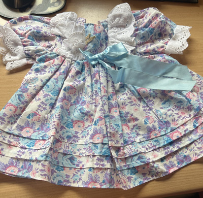 Zapf Creation Puppen Kleid 49-54cm Puppenkleid Puppe Weiß + bunten Blumen TOP