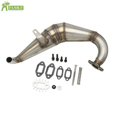 FLMLF Stainless Steel Dominator Exhaust Pipe for 1/5 Losi 5ive T RV KM X2 FID QL