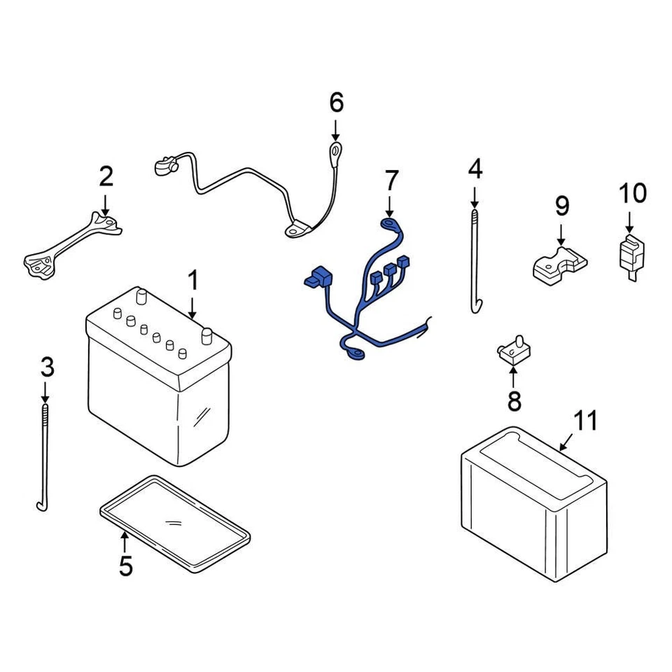 For Nissan Frontier 2000-2004 Nissan 240804S100 Battery Cable Foto 2 de 4