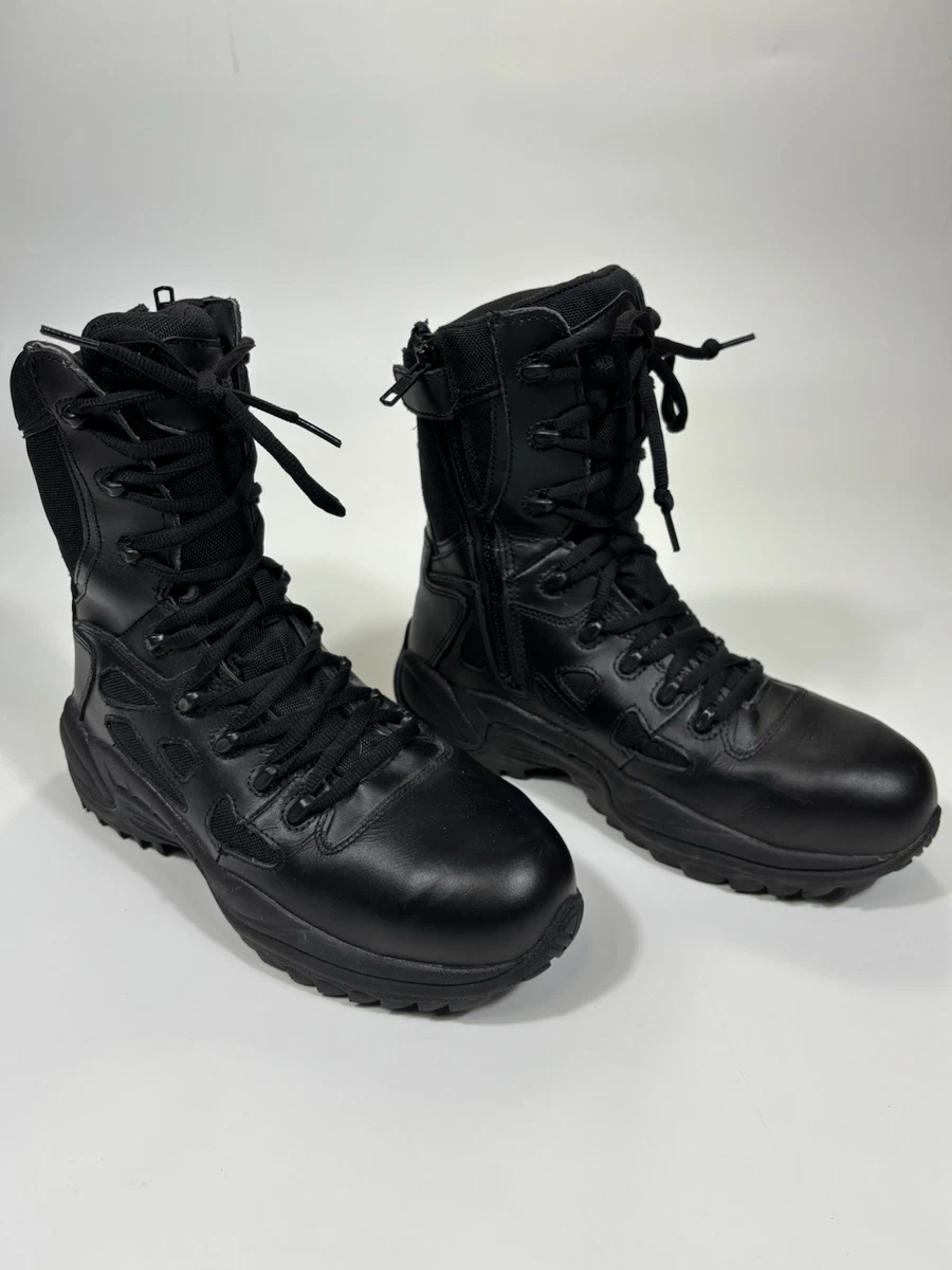 Zip Leather Upper Black Boots for Men for sale | eBay