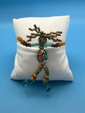 Vintage Artisan Bead Doll Brooch Pin Millefiori Glass Whimsical Figure