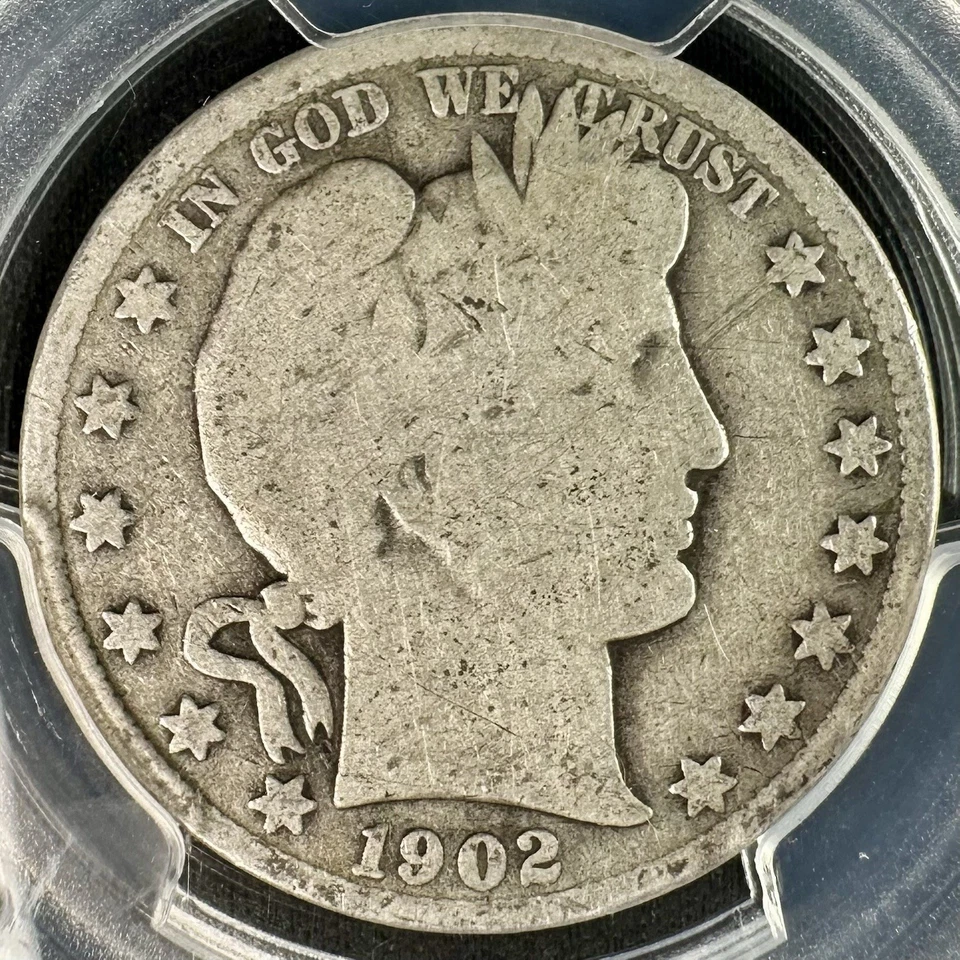 1902 S Barber Half Dollar - PCGS AG3 - Well Circulated, Grimy and Original! - Image 2 of 4