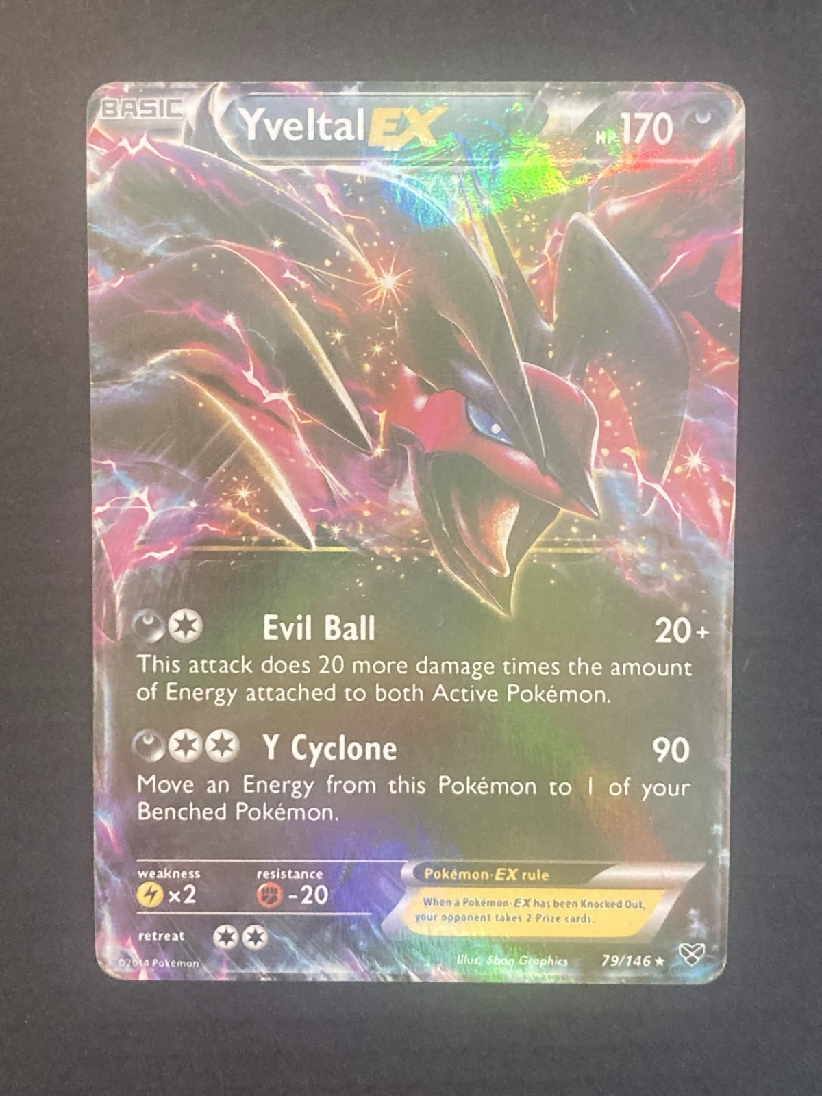 Yveltal EX Holo Ultra Rare XY Base Set 79/146 MP