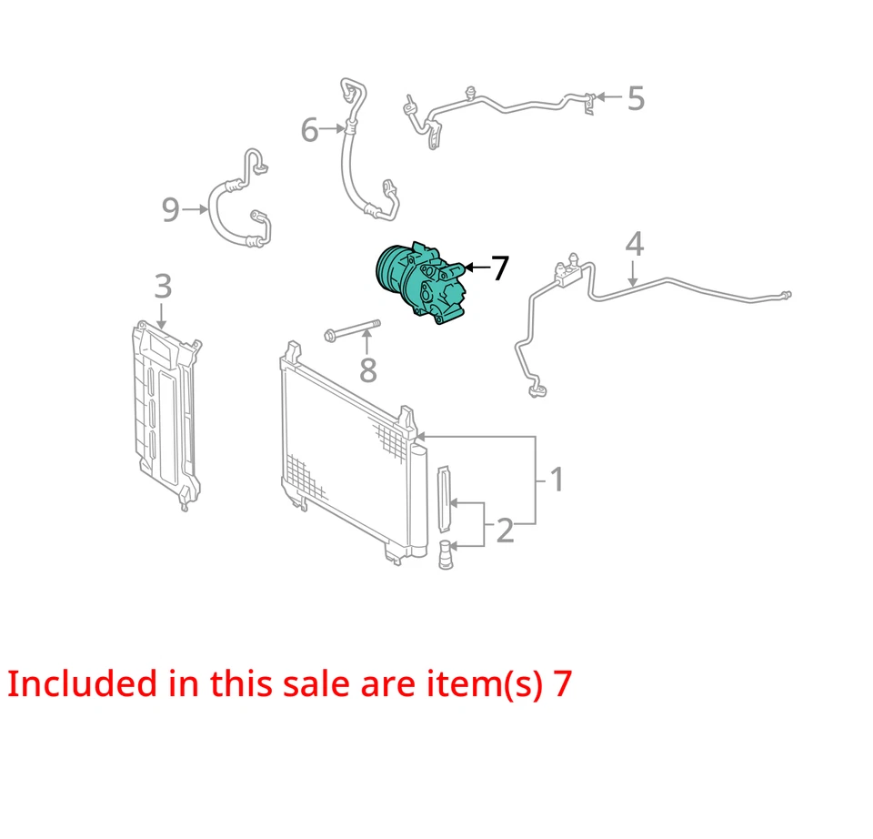 Compresor de aire acondicionado compatible con 08-14 SCION XD 25578576 Foto 3 de 4