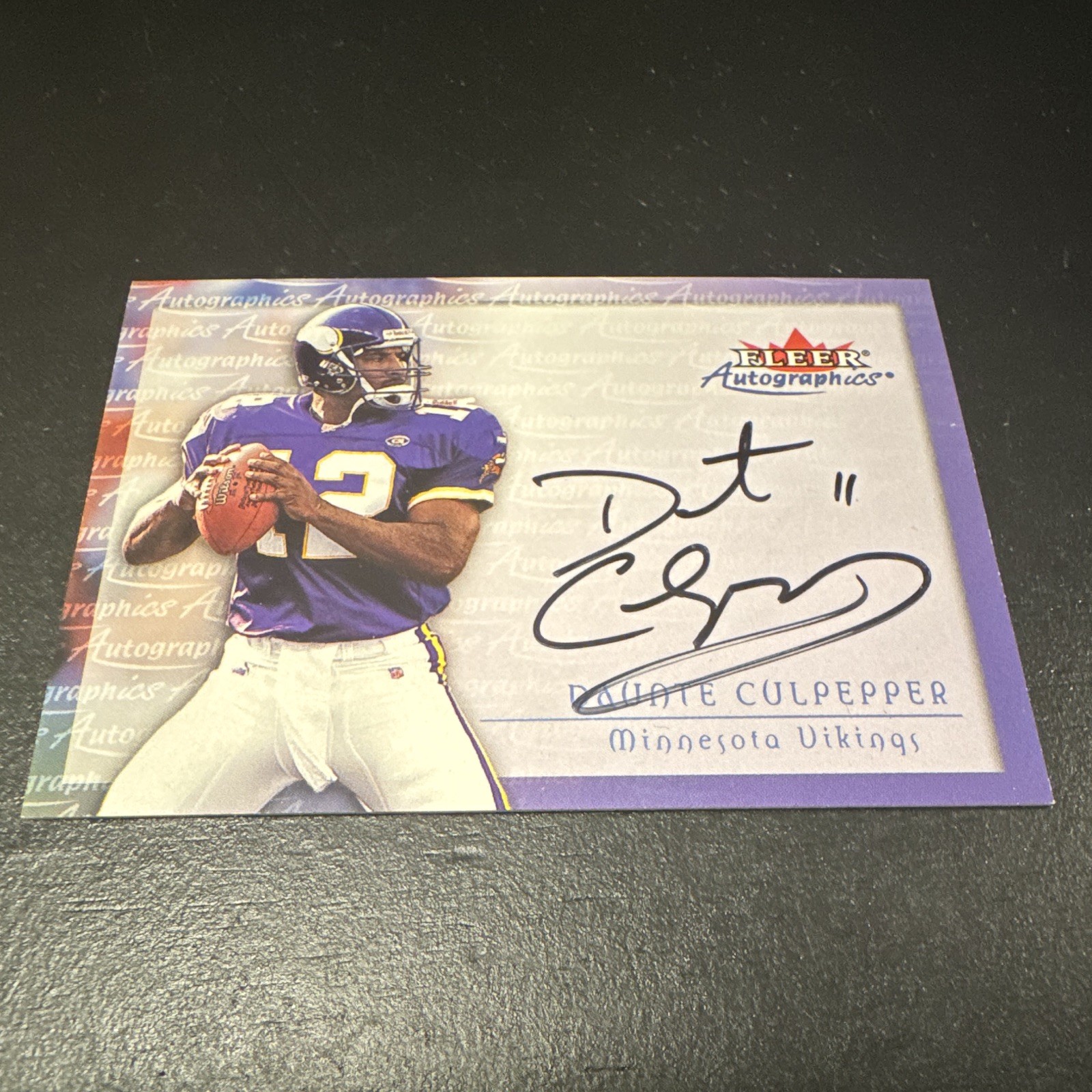 2000 Fleer Tradition - Autographics Daunte Culpepper Silver /250 (AU)