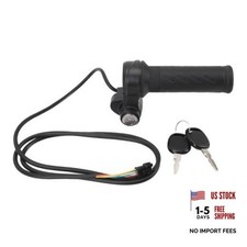 Electric Throttle Grip, Electric Bike Throttle Grip with 2 Keys Electric
