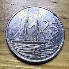 2005 Elizabeth II Cayman Islands 25 twenty five Cents Coin