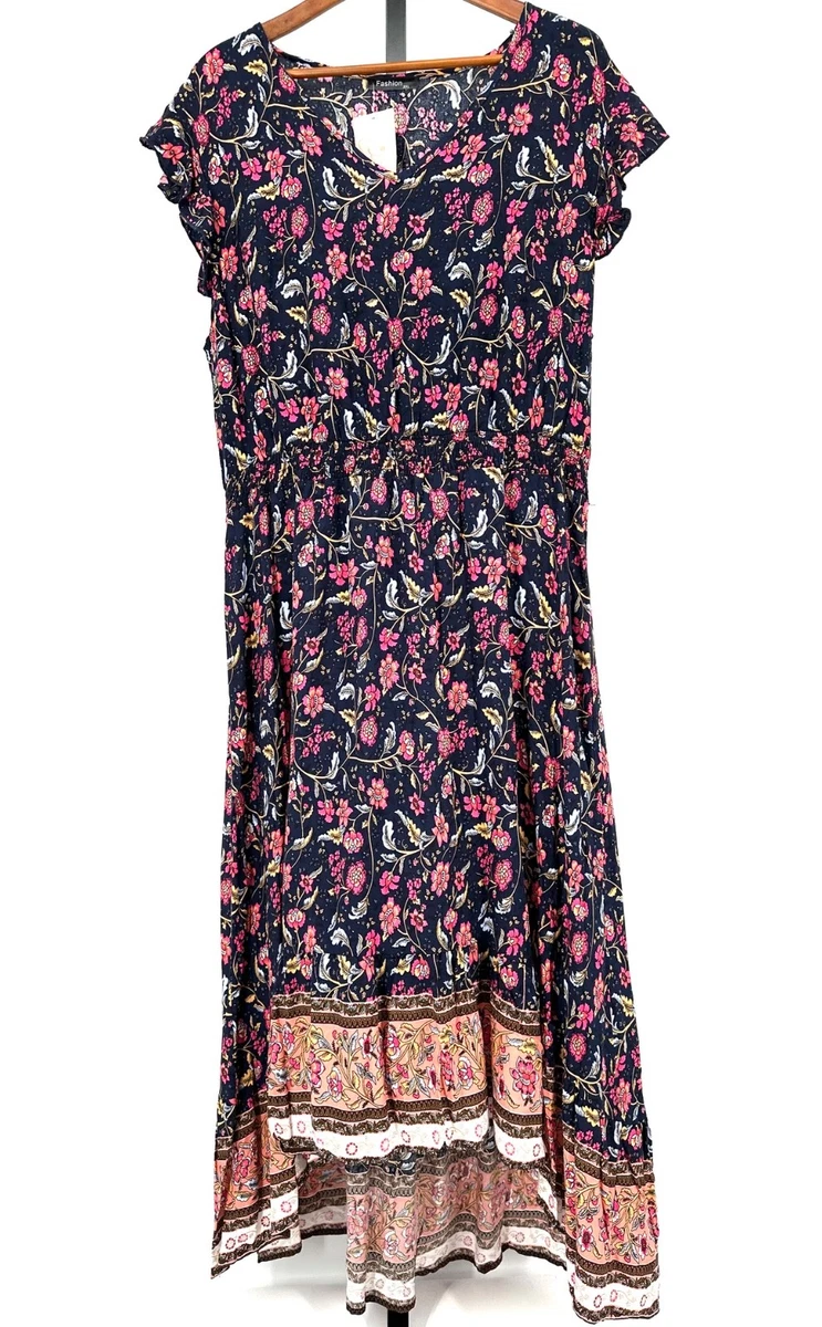 slim fit dress slacks Navy Bugs Fold-Over Dress by Eva Rose Medium main image 1