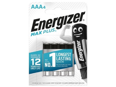 Energizer Max Plus   AAA Alkalische Batterien (Packung 4) ENGMAXPAAA4
