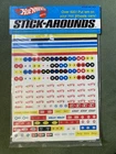 Vintage 1969 Hot Wheels STICK-AROUNDS Decal Sheets SEALED, Unpunched Header Card