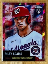 2022 Topps Chrome Platinum Anniversary 406 Riley Adams Toile Fuchsia Atomic /100