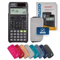 Casio FX-87 De Plus Ii Schulrechner Mit Schutztasche Hellgrau Und