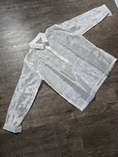 Barong Tagalog Pearl Formal Long Sleeve Traditional Filipino 1/2 Button Medium