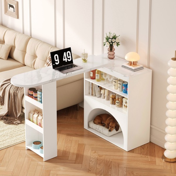 Sonnenh Sideboard Weiß 120 X 40 X 100 Cm Mdf Mit Stauraum Wohnzimmer-image
