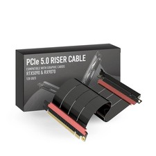 LINKUP PCIE 5.0 Riser Cable  for Vertical GPU Mount  Straight  Graphics Ca...