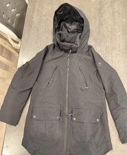 Burton Waterproof Hooded Ski Jacket Men S Black Living Lining Mid-Length