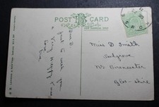 Romsey, Hants. 1911 Skeleton postmark on a Xmas postcard to Smith, Sudgrove, nr.