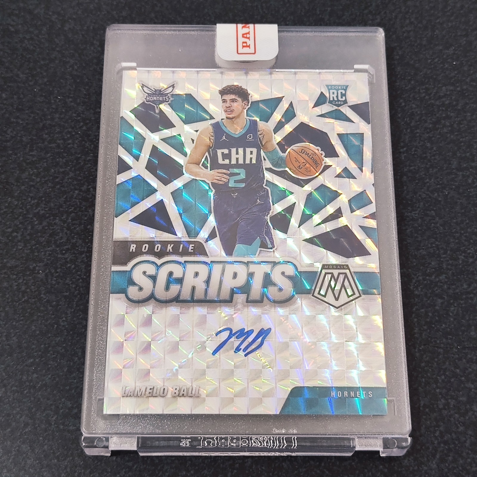 2020-21 Panini Mosaic Rookie Scripts RC Auto Prizm Mosaic LAMELO BALL!!