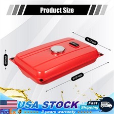 5-Gallon Universal Generator Gas Fuel Tank w/ Chrome Cap Gauge Petcock Valve Red
