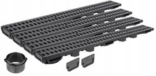 LINIENENTW&Auml;SSERUNG H55 Kunststoffrost bis 1,5 Tonnen A15 SET 4m AQUER