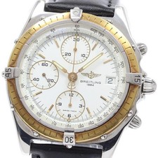 BREITLING CHRONOMAT 81.950 39mm SS/YG Automatic White Dial Chronograph #C442 5