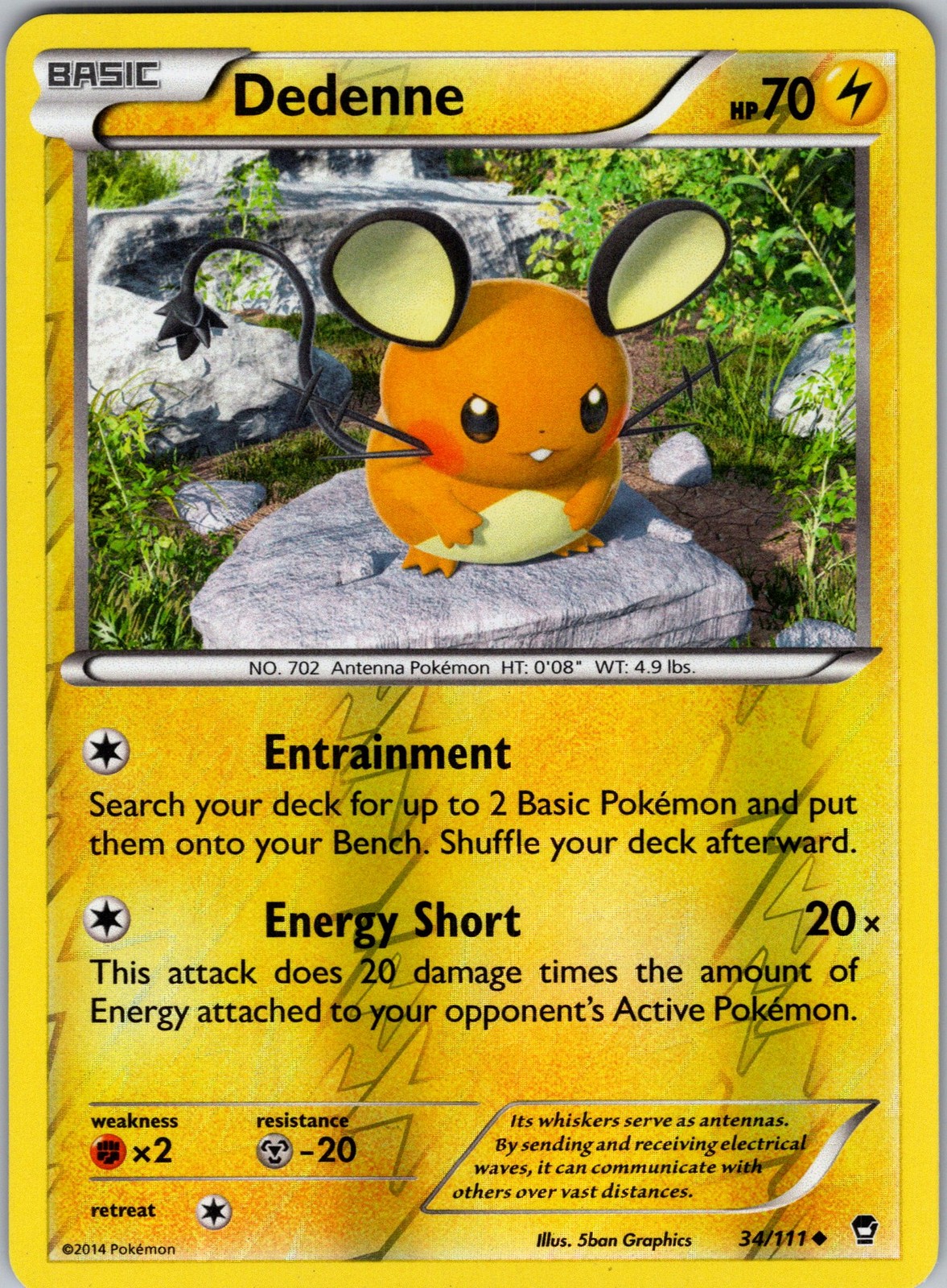 Dedenne 34/111 XY - Furious Fists Pokemon TCG LP-NM
